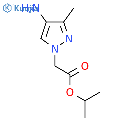 propan-2-yl 2-(4-amino-3-methyl-1H-pyrazol-1-yl)acetate structure