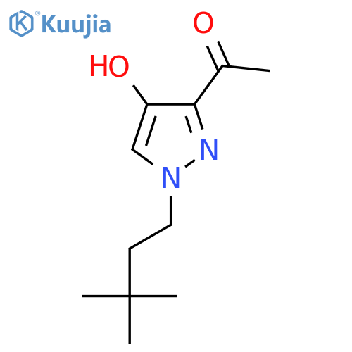 1-[1-(3,3-dimethylbutyl)-4-hydroxy-1H-pyrazol-3-yl]ethan-1-one structure