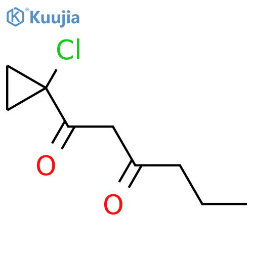 1-(1-chlorocyclopropyl)hexane-1,3-dione structure