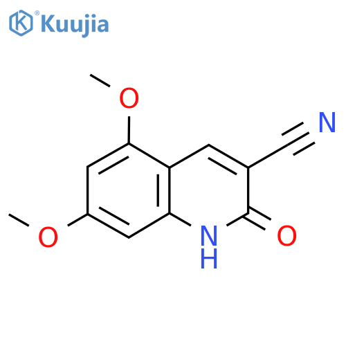 2-Hydroxy-5,7-dimethoxyquinoline-3-carbonitrile structure