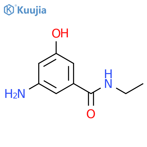 Benzamide, 3-amino-N-ethyl-5-hydroxy- structure