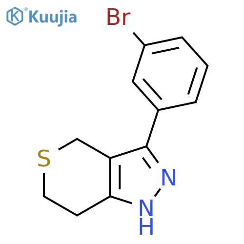 3-(3-bromophenyl)-2H,4H,6H,7H-thiopyrano[4,3-c]pyrazole structure