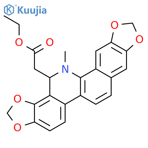 8-(2-Hydroxyethyl)dihydrosanguinarine; (±)-form, 2'-Carboxylic acid, Et ester structure
