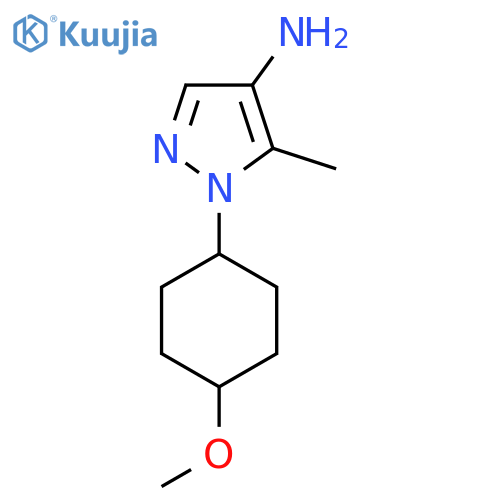 1-(4-methoxycyclohexyl)-5-methyl-1H-pyrazol-4-amine structure