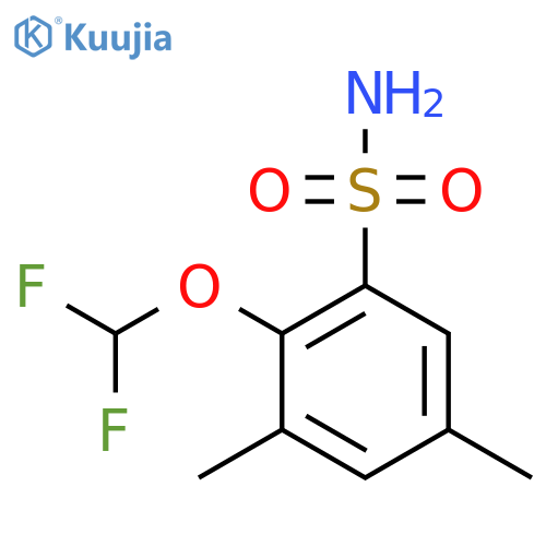 2-(difluoromethoxy)-3,5-dimethylbenzene-1-sulfonamide structure
