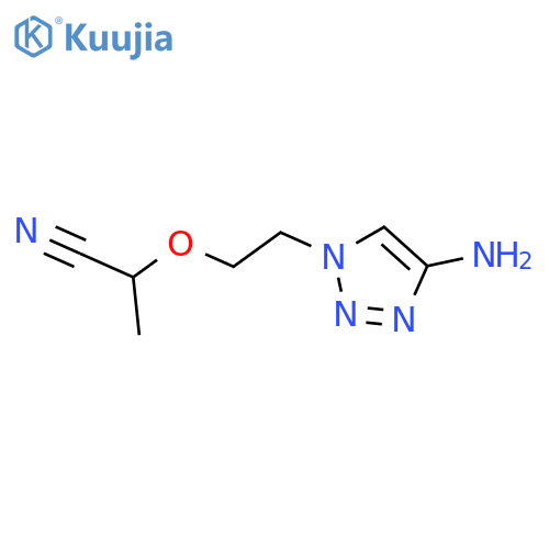 2-2-(4-amino-1H-1,2,3-triazol-1-yl)ethoxypropanenitrile structure