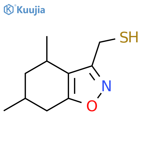 (4,6-dimethyl-4,5,6,7-tetrahydro-1,2-benzoxazol-3-yl)methanethiol structure