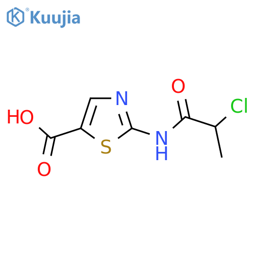 2-(2-chloropropanamido)-1,3-thiazole-5-carboxylic acid structure