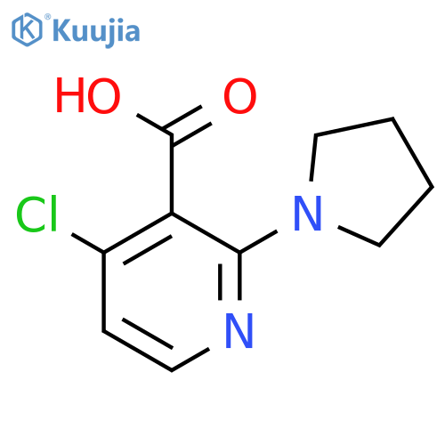 4-chloro-2-(pyrrolidin-1-yl)pyridine-3-carboxylic acid structure