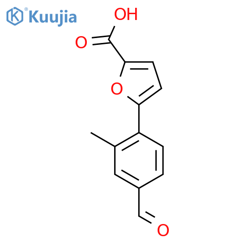 5-(4-formyl-2-methylphenyl)furan-2-carboxylic acid structure