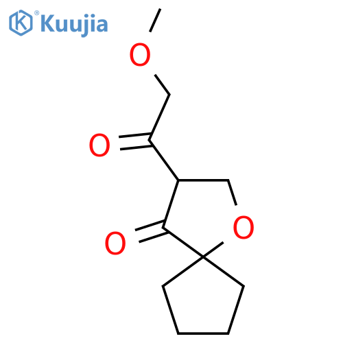 3-(2-methoxyacetyl)-1-oxaspiro4.4nonan-4-one structure