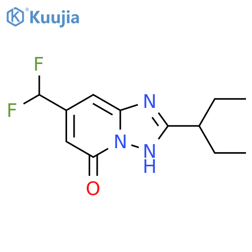 7-(difluoromethyl)-2-(pentan-3-yl)-1,2,4triazolo1,5-apyridin-5-ol structure