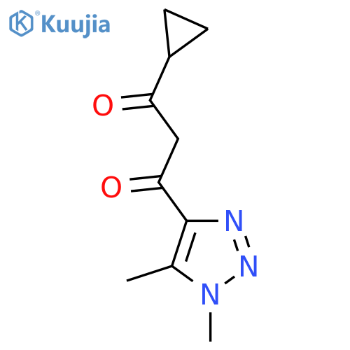 1-cyclopropyl-3-(dimethyl-1H-1,2,3-triazol-4-yl)propane-1,3-dione structure