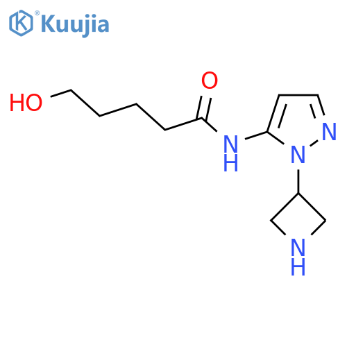N-1-(azetidin-3-yl)-1H-pyrazol-5-yl-5-hydroxypentanamide structure