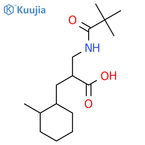 3-(2,2-dimethylpropanamido)-2-(2-methylcyclohexyl)methylpropanoic acid structure