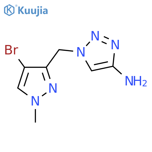 1-(4-bromo-1-methyl-1H-pyrazol-3-yl)methyl-1H-1,2,3-triazol-4-amine structure