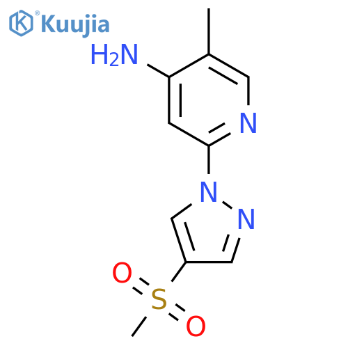 2-(4-methanesulfonyl-1H-pyrazol-1-yl)-5-methylpyridin-4-amine structure