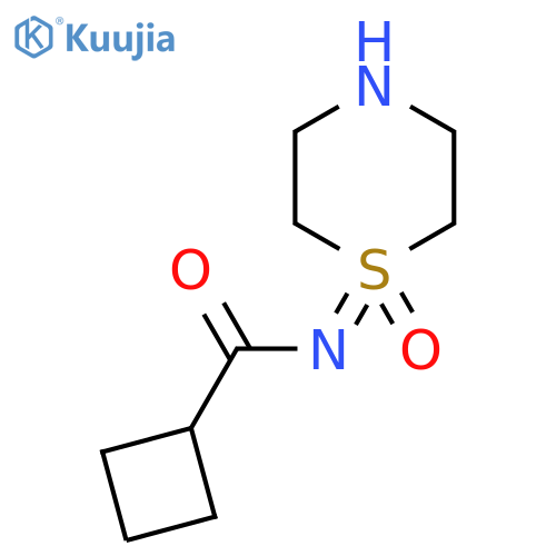 N-(1-oxo-1lambda6-thiomorpholin-1-ylidene)cyclobutanecarboxamide structure