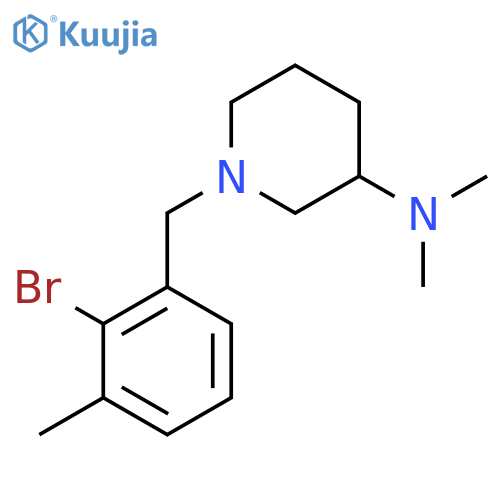 1-[(2-bromo-3-methylphenyl)methyl]-N,N-dimethylpiperidin-3-amine structure