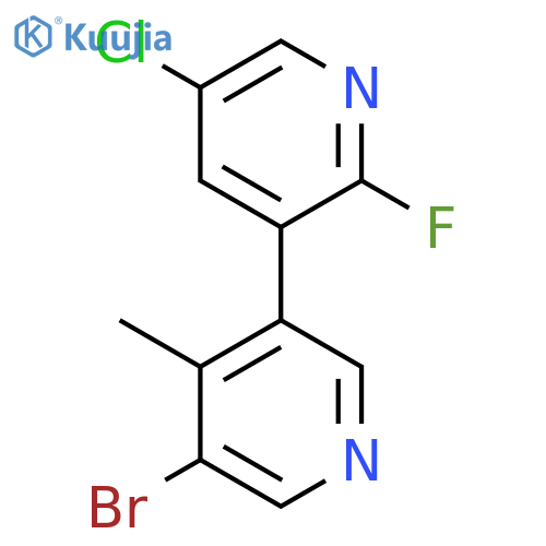 3-bromo-5-(5-chloro-2-fluoropyridin-3-yl)-4-methylpyridine structure