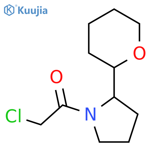 2-chloro-1-2-(oxan-2-yl)pyrrolidin-1-ylethan-1-one structure