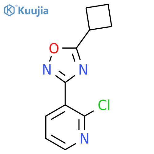 2-Chloro-3-(5-cyclobutyl-1,2,4-oxadiazol-3-yl)pyridine structure