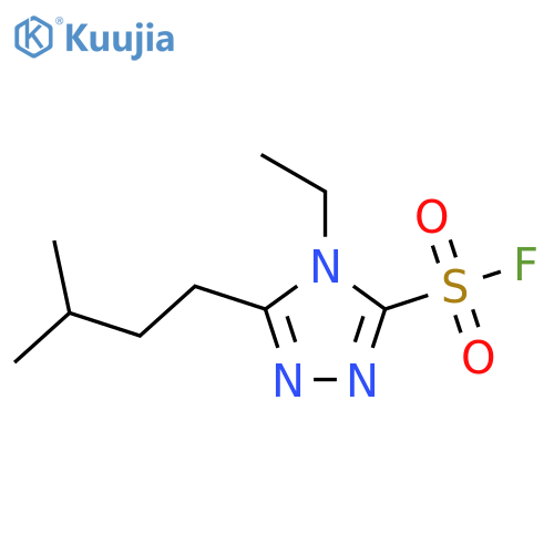 4-ethyl-5-(3-methylbutyl)-4H-1,2,4-triazole-3-sulfonyl fluoride structure