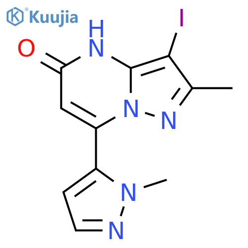3-iodo-2-methyl-7-(1-methyl-1H-pyrazol-5-yl)pyrazolo1,5-apyrimidin-5-ol structure