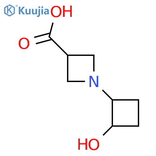 1-(2-Hydroxycyclobutyl)azetidine-3-carboxylic acid structure