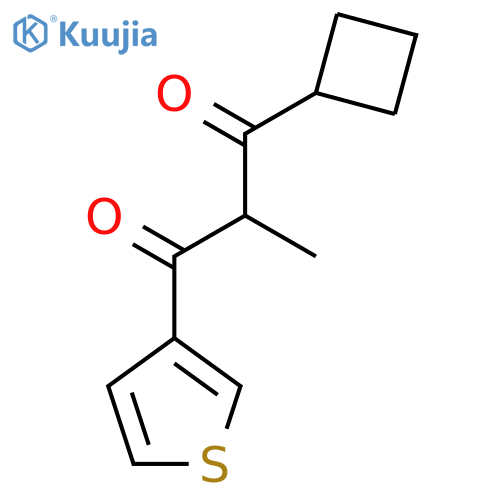 1-cyclobutyl-2-methyl-3-(thiophen-3-yl)propane-1,3-dione structure