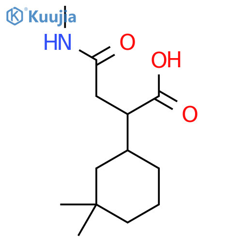 2-(3,3-Dimethylcyclohexyl)-3-(methylcarbamoyl)propanoic acid structure