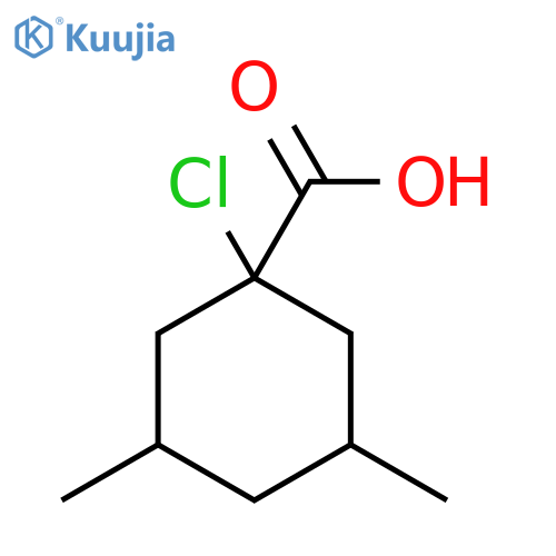 1-chloro-3,5-dimethylcyclohexane-1-carboxylic acid structure