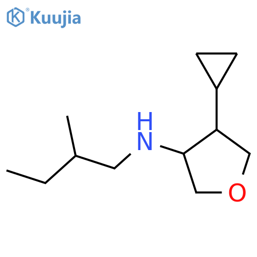 4-cyclopropyl-N-(2-methylbutyl)oxolan-3-amine structure