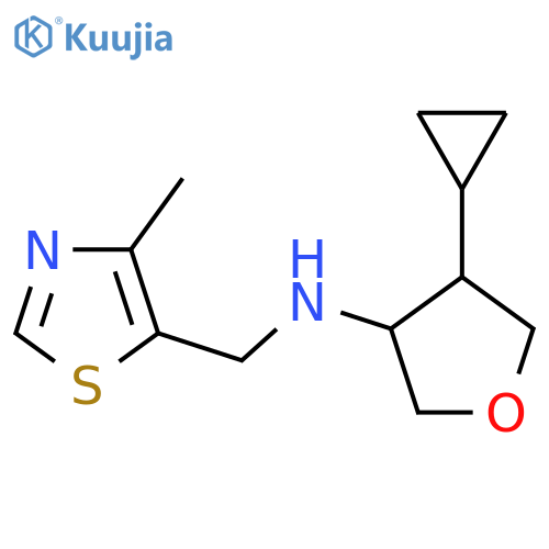 4-cyclopropyl-N-(4-methyl-1,3-thiazol-5-yl)methyloxolan-3-amine structure