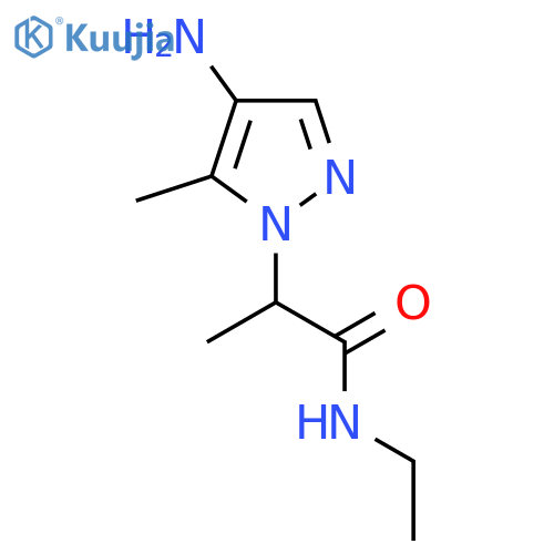 2-(4-amino-5-methyl-1H-pyrazol-1-yl)-N-ethylpropanamide structure