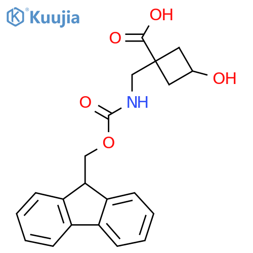 Cyclobutanecarboxylic acid, 1-[[[(9H-fluoren-9-ylmethoxy)carbonyl]amino]methyl]-3-hydroxy- structure