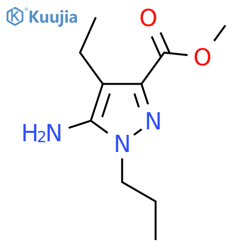 methyl 5-amino-4-ethyl-1-propyl-1H-pyrazole-3-carboxylate structure