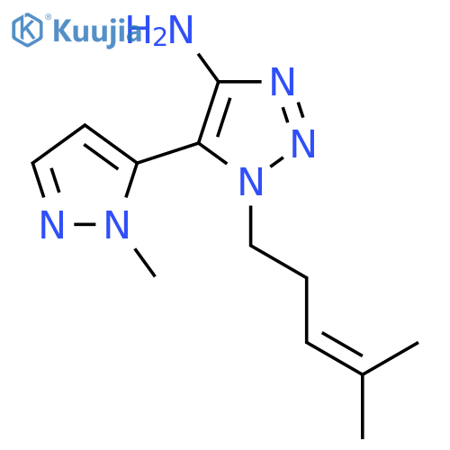 5-(1-methyl-1H-pyrazol-5-yl)-1-(4-methylpent-3-en-1-yl)-1H-1,2,3-triazol-4-amine structure