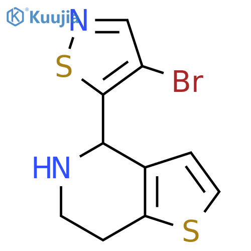4-bromo-5-{4H,5H,6H,7H-thieno3,2-cpyridin-4-yl}-1,2-thiazole structure