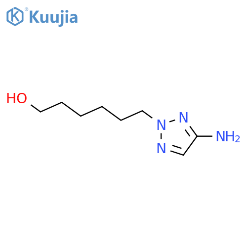 6-(4-amino-2H-1,2,3-triazol-2-yl)hexan-1-ol structure