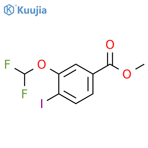methyl 3-(difluoromethoxy)-4-iodobenzoate structure