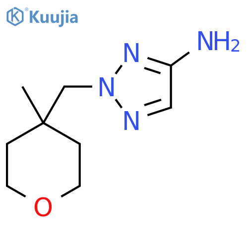 2-(4-methyloxan-4-yl)methyl-2H-1,2,3-triazol-4-amine structure