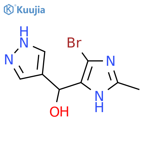 (4-bromo-2-methyl-1H-imidazol-5-yl)(1H-pyrazol-4-yl)methanol structure
