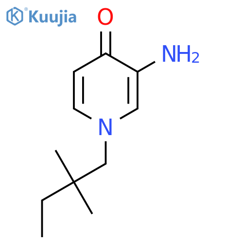 3-amino-1-(2,2-dimethylbutyl)-1,4-dihydropyridin-4-one structure