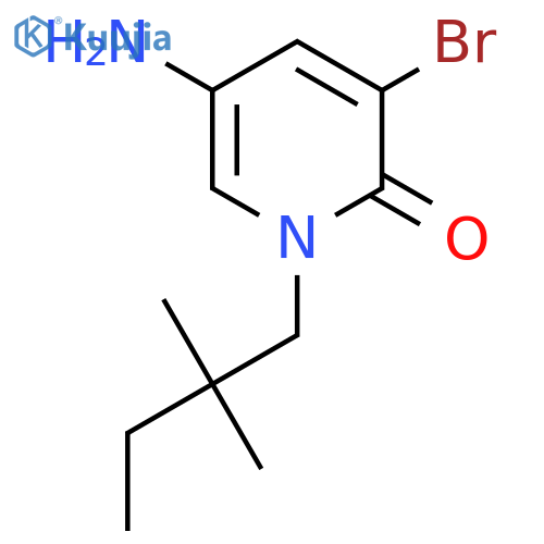 5-amino-3-bromo-1-(2,2-dimethylbutyl)-1,2-dihydropyridin-2-one structure