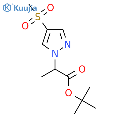 tert-butyl 2-(4-methanesulfonyl-1H-pyrazol-1-yl)propanoate structure