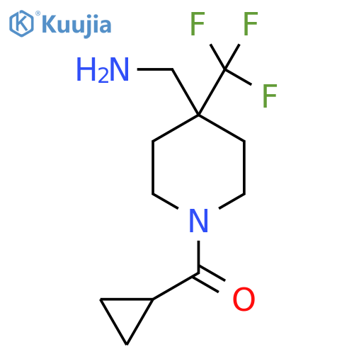 Methanone, [4-(aminomethyl)-4-(trifluoromethyl)-1-piperidinyl]cyclopropyl- structure