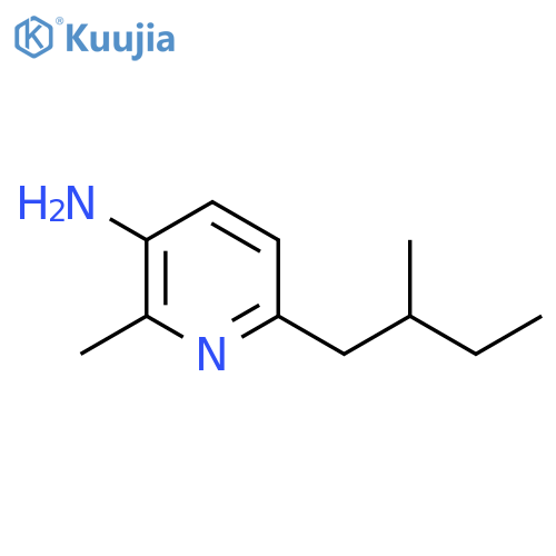 2-methyl-6-(2-methylbutyl)pyridin-3-amine structure