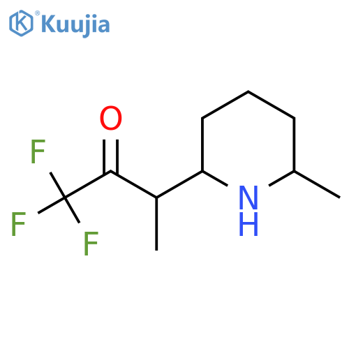 1,1,1-trifluoro-3-(6-methylpiperidin-2-yl)butan-2-one structure