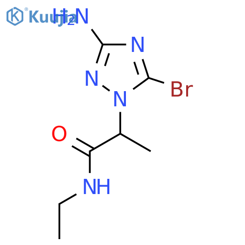2-(3-amino-5-bromo-1H-1,2,4-triazol-1-yl)-N-ethylpropanamide structure